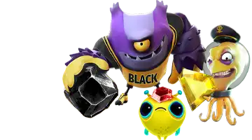 Изображение с яркими маскотами Olimp казино, демонстрирующими джекпот-акции, с красочными и выразительными лицами, создавая атмосферу веселья и азарта перед большими выигрышами.